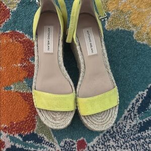 ANTONIO MELANI Yellow Espadrille Flats
